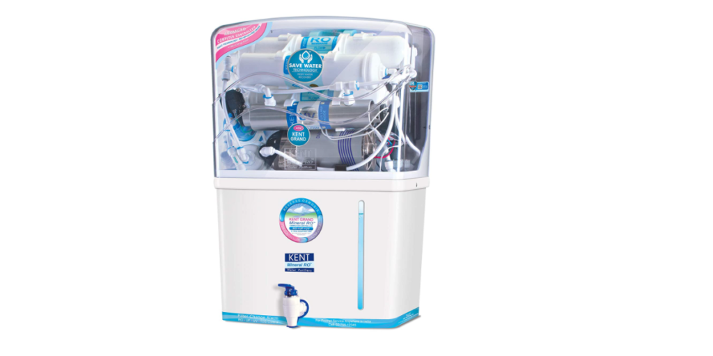 Kent - 11076 New Grand 8-Litres Wall-Mountable RO + UV+ UF + TDS (White) 20 litre-hr Water Purifier