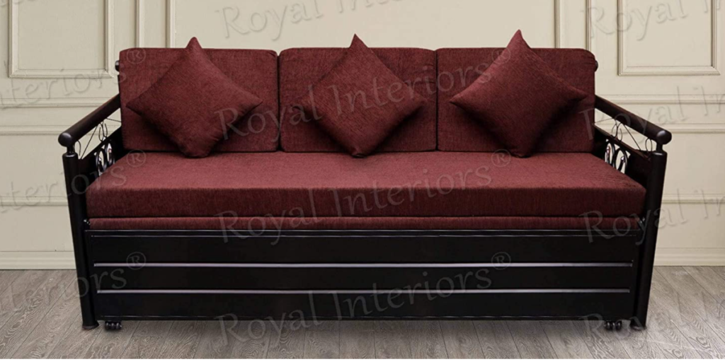 Royal Interiors Metal Single Size Sofa Cum Bed
