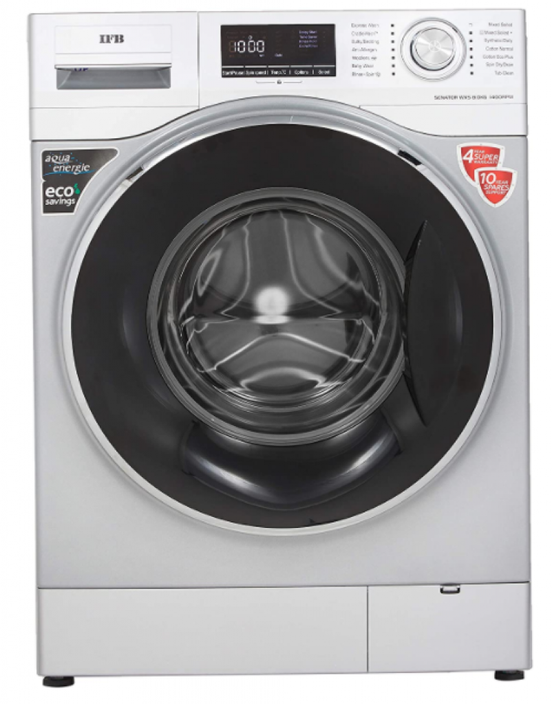 IFB 8kg Washing Machine Senator WXS Silver Inbuilt Heater