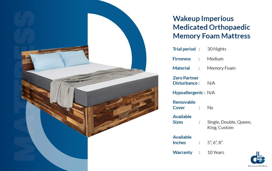 Wakeup Imperious Medicated Orthopaedic Memory Foam Mattress