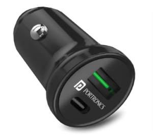 Portronics CarPower Mini Car Charger with Dual Output
