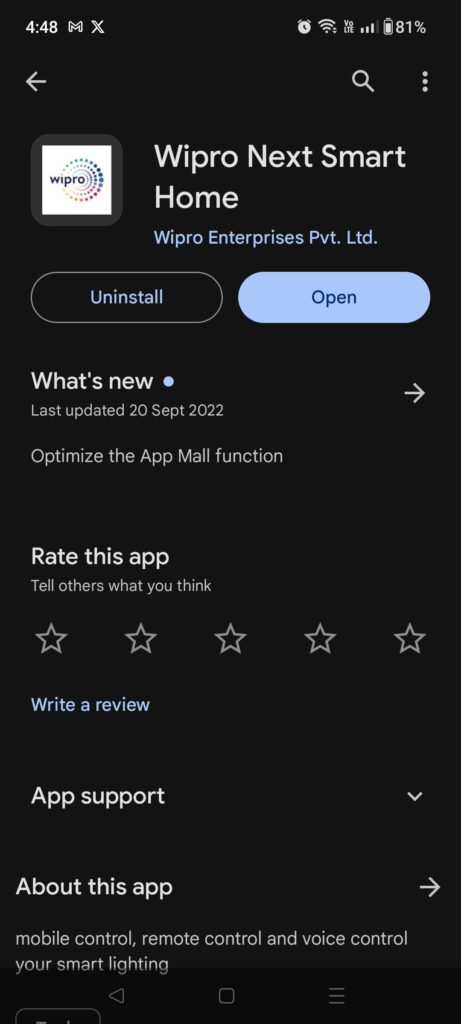 Download the wipro next smart app
