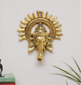 Buy KridayKraft Metal Ganesha ji StatueGanpati Wall Hanging Sculpture Lord Ganesh Idol Lucky Feng S
