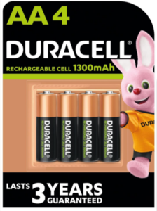 Duracell Rechargeable AA 1300mAh Batteries
