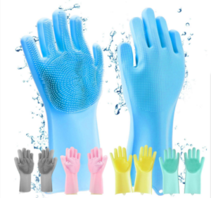 HUSB Gloves Magic Silicone Dish Washing Gloves Silicon Cleaning Gloves Silicon Hand Gloves for Kit
